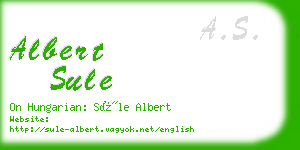 albert sule business card